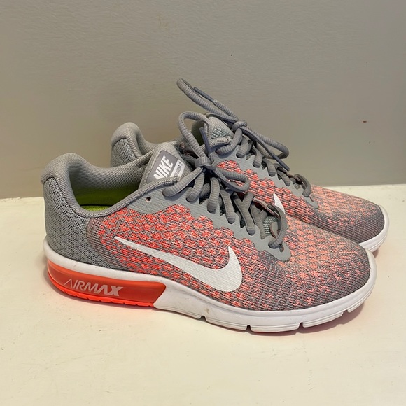 nike shoes gray and orange